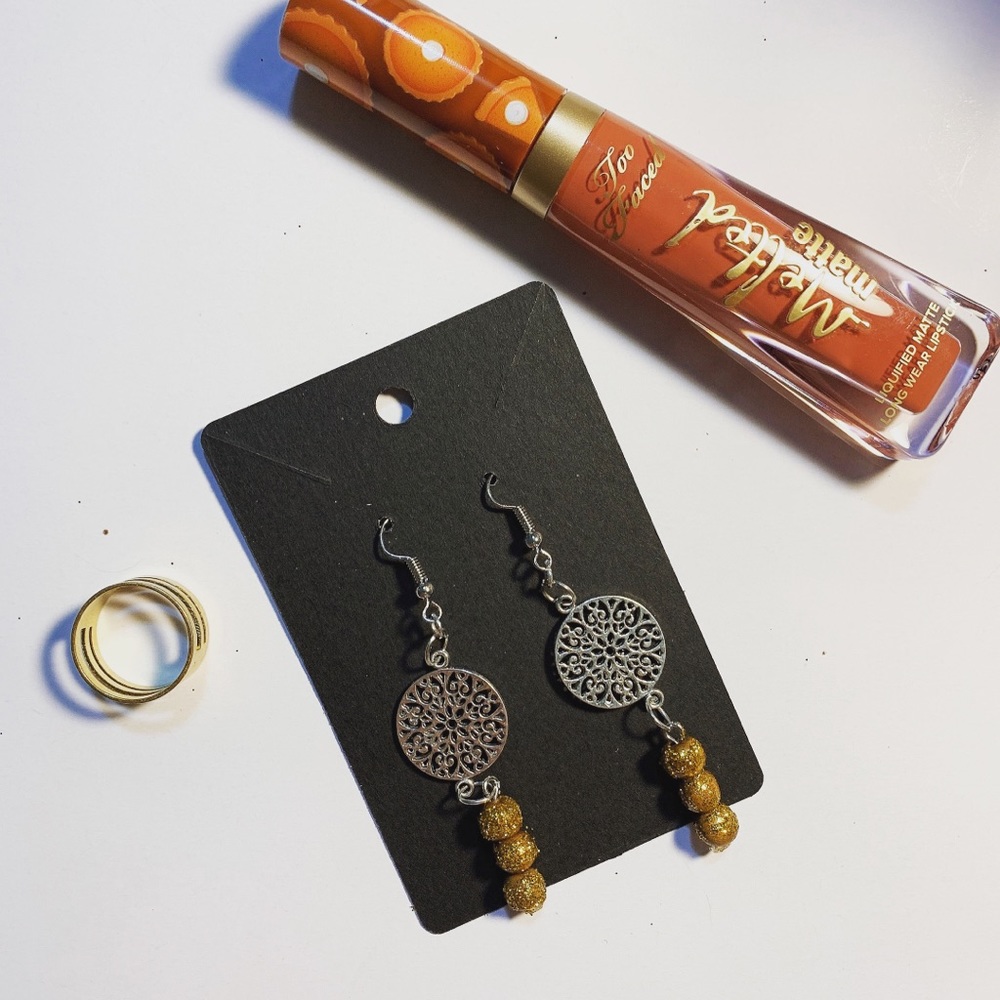 Gold Sphere Earrings